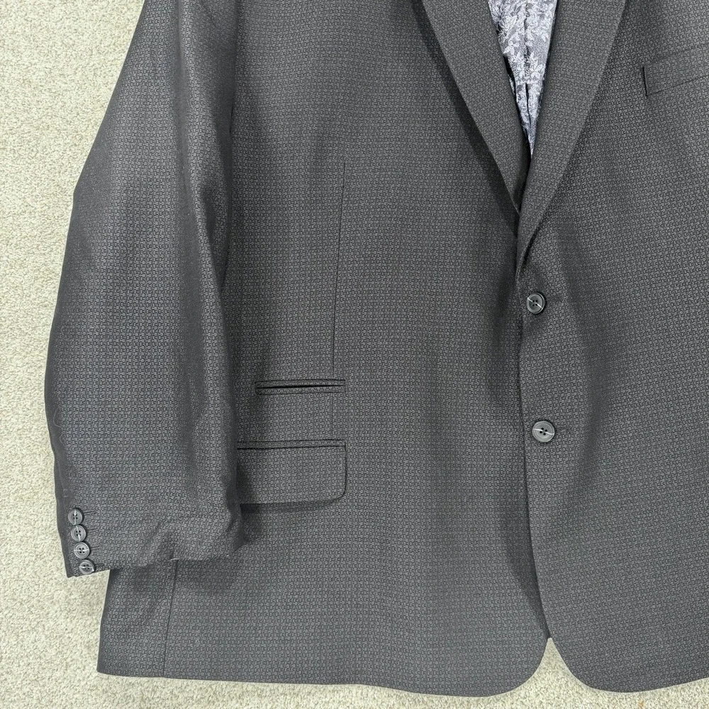 Big‎ And Tall 5XL Grey Black Synergy Performance Blazer Jacket 62/64R Nice!